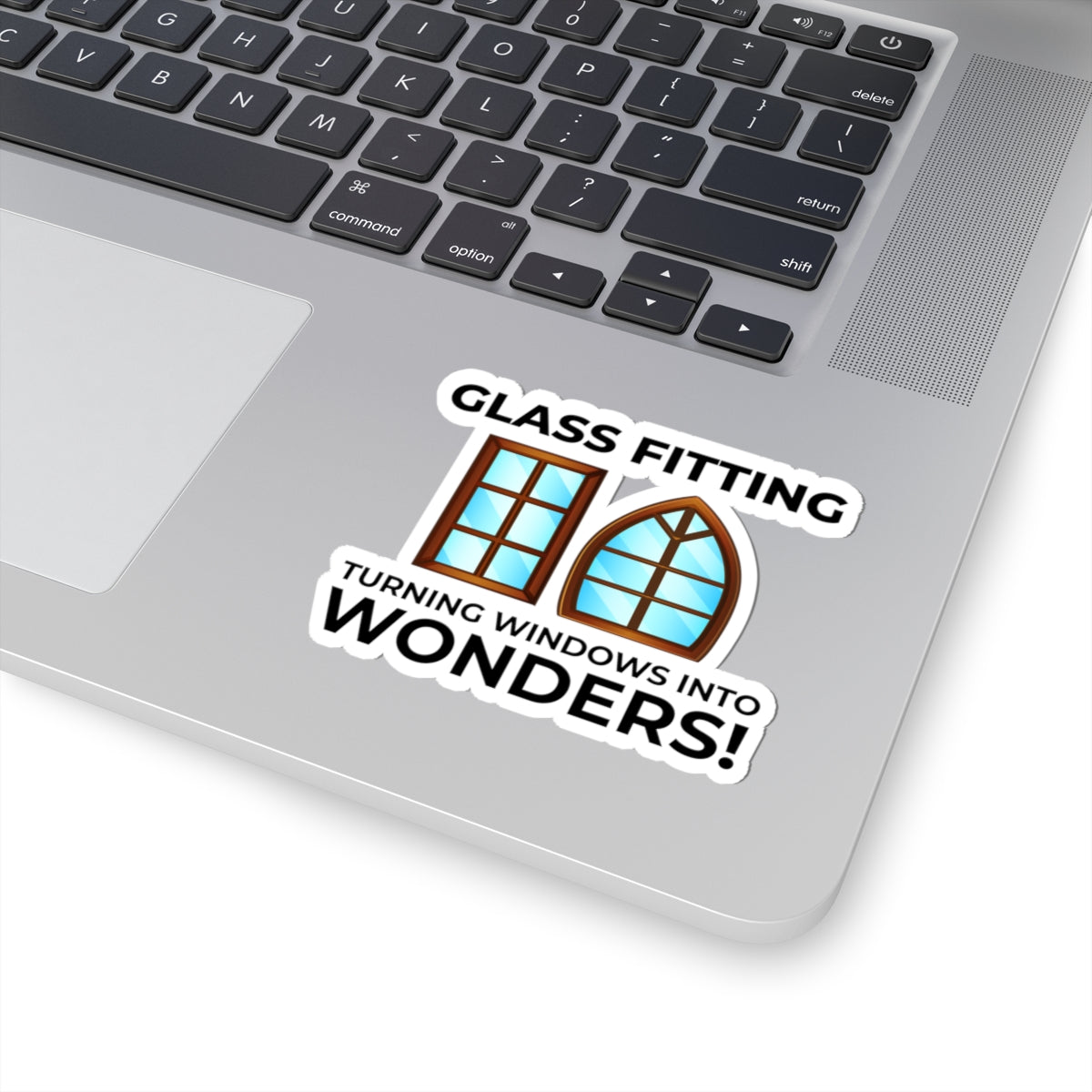 Glass Fitting Wonder Sticker - Glazier Artistry Vinyl Decal for Window Installers & Glass Craftsmen