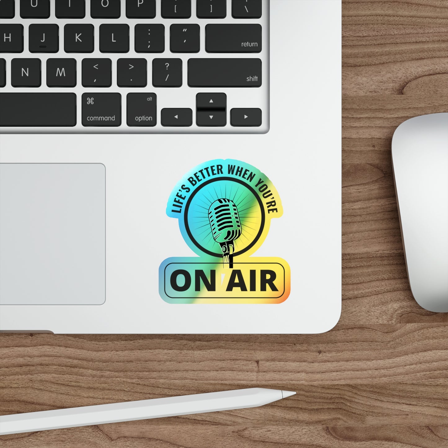 Amateur Ham Radio Operator Stickers Holographic Vinyl Decal - On-Air Lifestyle & Radio Enthusiasts