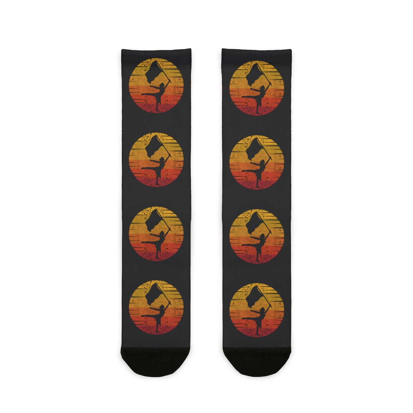 Retro Style Color Guard Socks – Ideal for Marching Bands & Drill Squads
