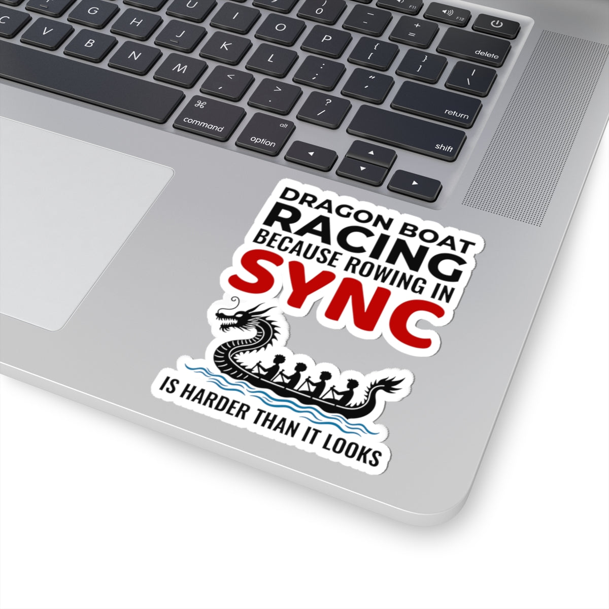 Vibrant Dragon Boat Racing Sticker - Team Spirit Vinyl Decal for Paddlers and Rowing Enthusiasts