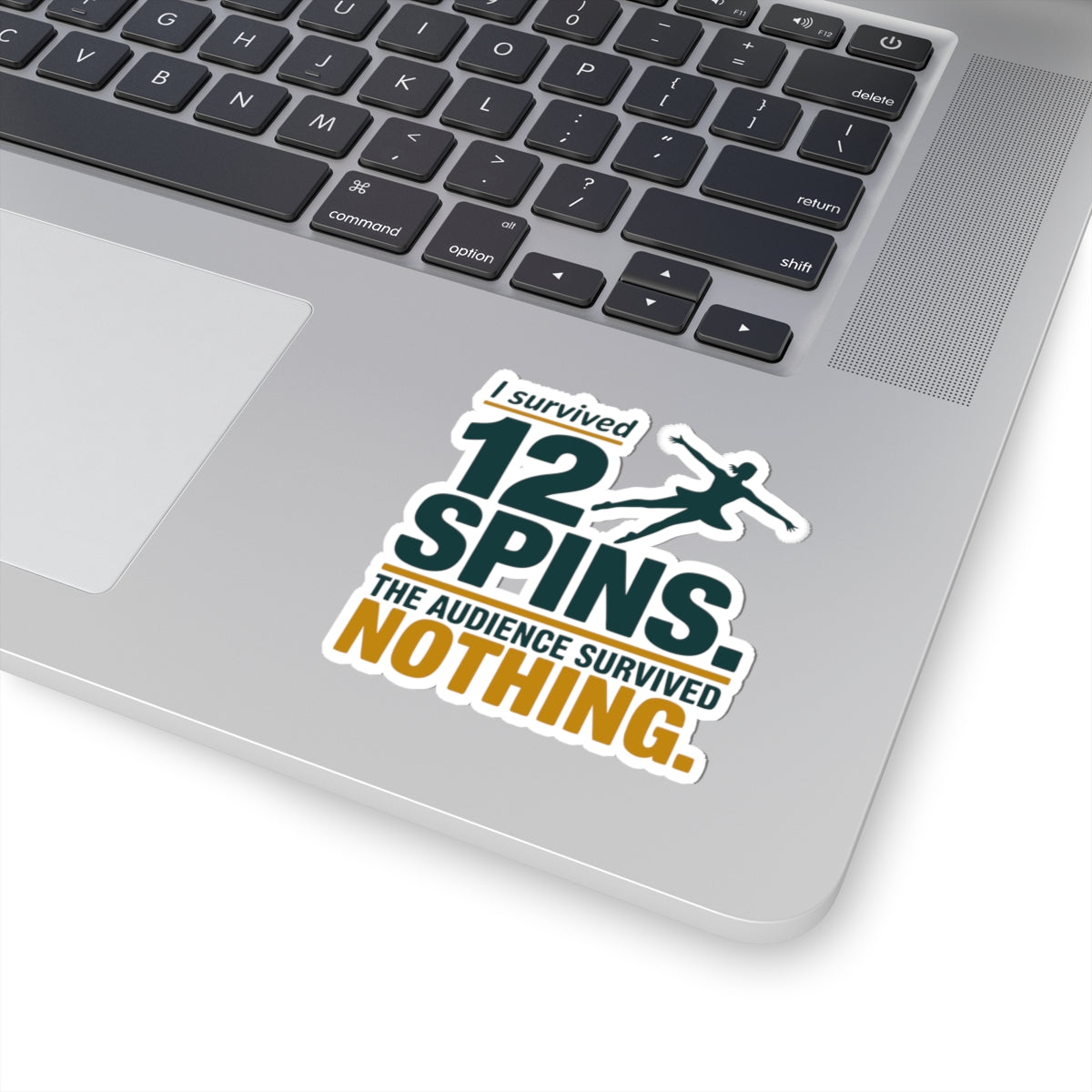 Baton Twirling Sticker – Funny Spin Survivor Humor Decal for Competitive Twirlers & Majorette Athletes