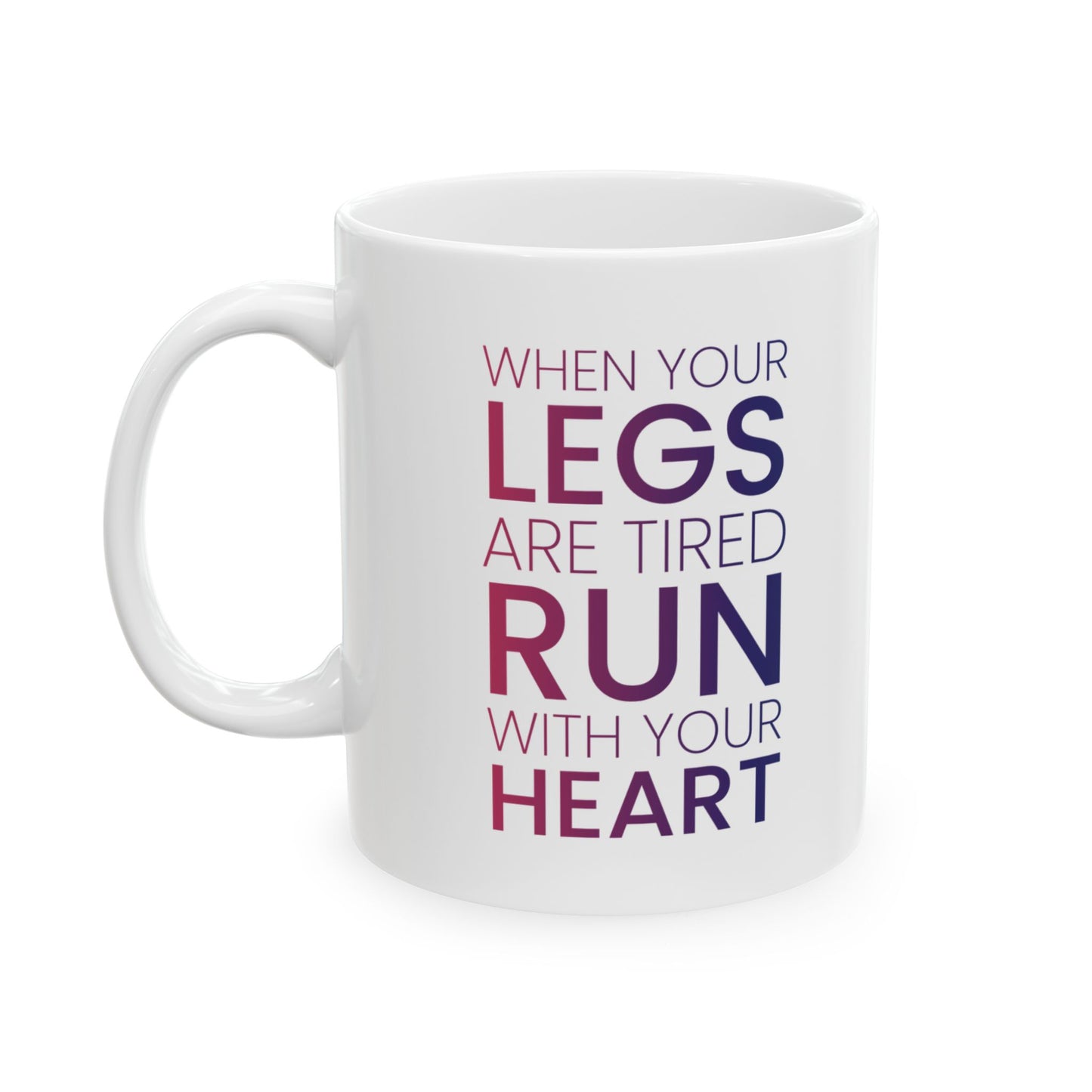 Running Mug - Gradient Runner Gift, Inspirational Quote, Fitness Motivation