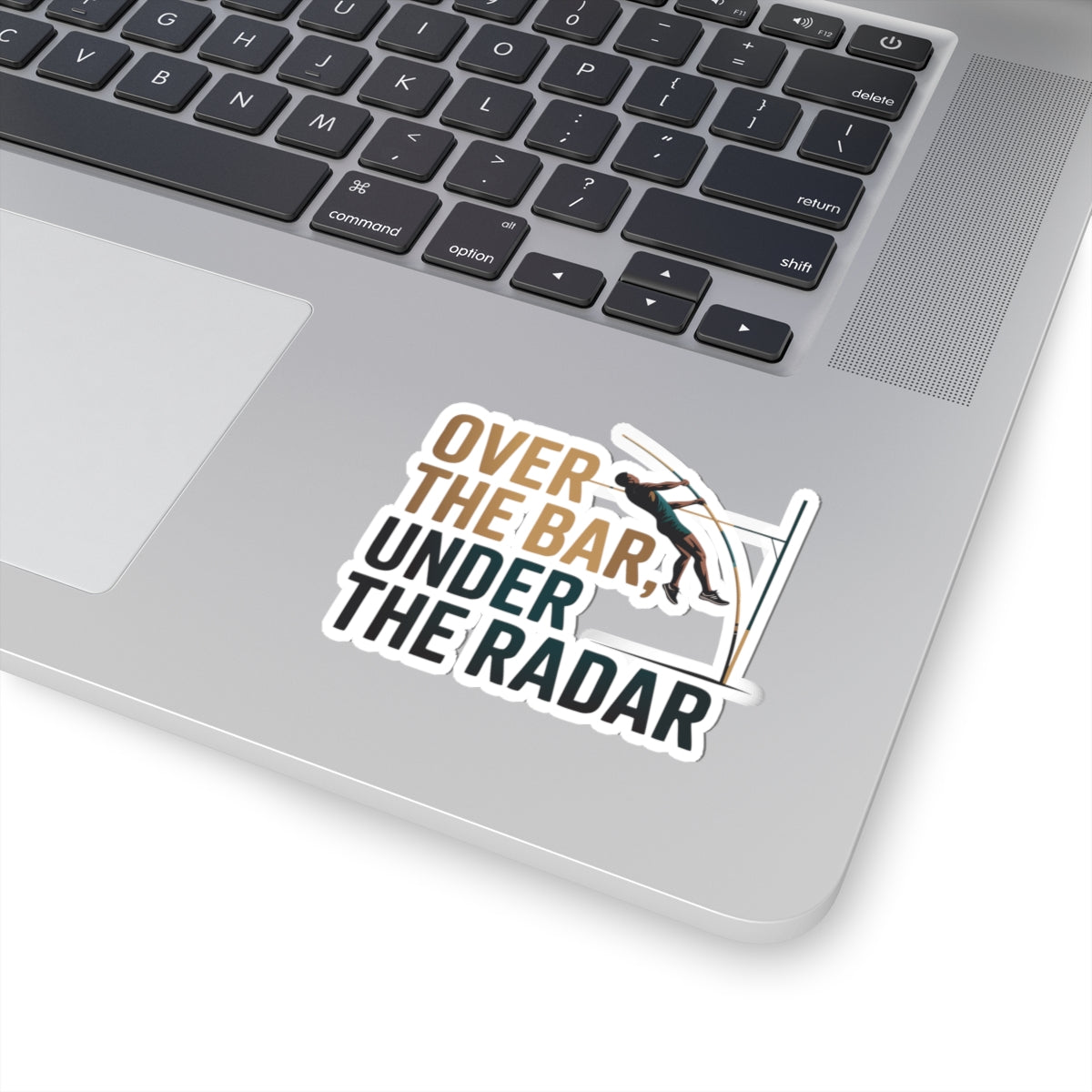 Pole Vault Sticker – Witty Over The Bar Sport Humor Decal for Track & Field Athletes Vaulters