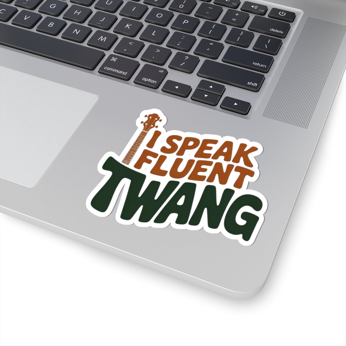 Banjo Sticker – Groovy Retro Twang Humor Decal for Bluegrass Musicians Folk String Instrument Lovers