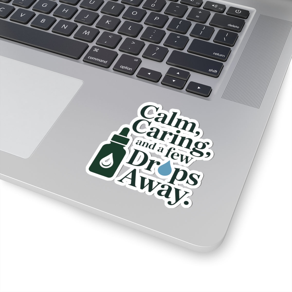 Homeopathy Comfort Sticker - Calm Care Drops Vinyl Decal for Homeopaths, Gentle Healing Practitioners