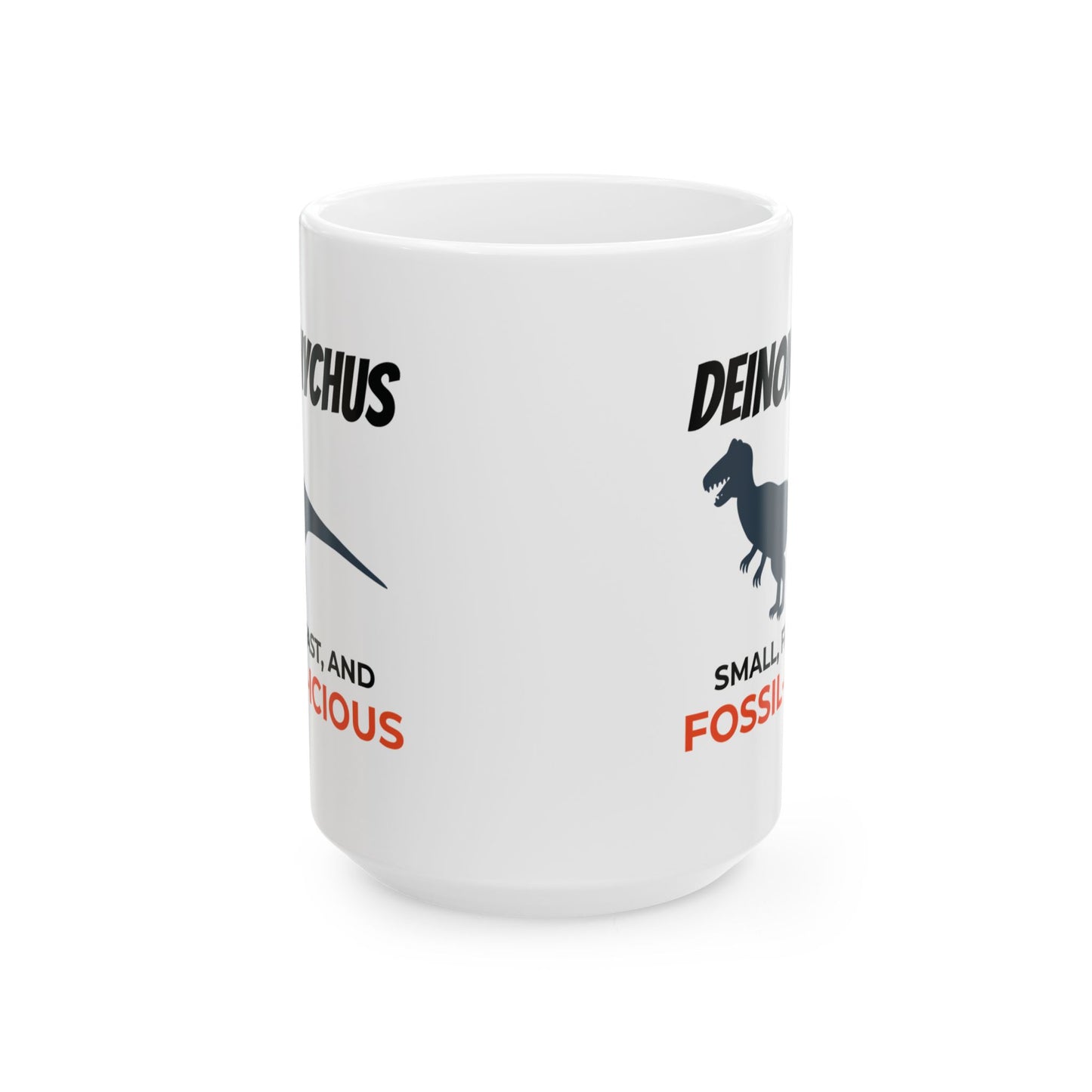 Dinosaur Fossil Mug - Deinonychus, Raptor - Paleontologist Gift