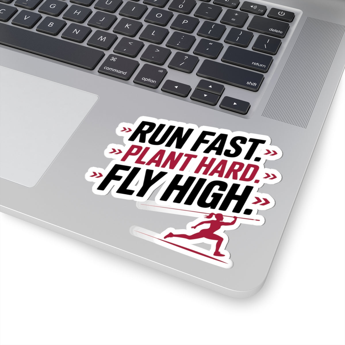 Pole Vault Sticker – Bold Three Command Athletic Motivational Decal for Track and Field Athletes, Female Vaulters