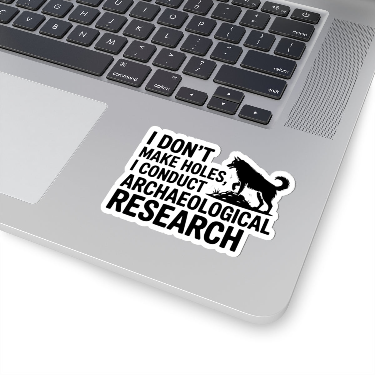 Archaeologist Academic Husky Sticker - Scientific Pup Vinyl Decal for Siberian Dog Lovers