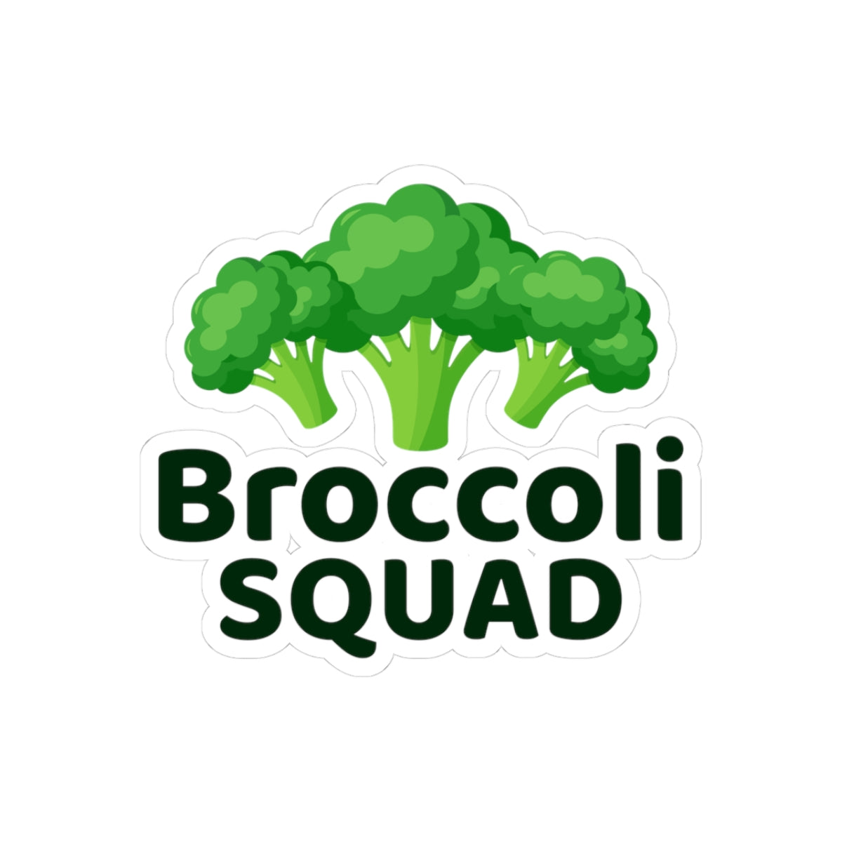 Broccoli Squad Sticker - Veggie Lover Vinyl Decal for Nutritionists, Health Coaches, Gardeners