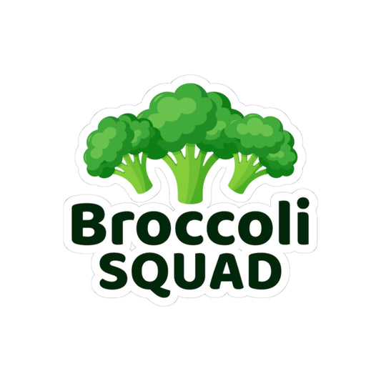 Broccoli Squad Sticker - Veggie Lover Vinyl Decal for Nutritionists, Health Coaches, Gardeners