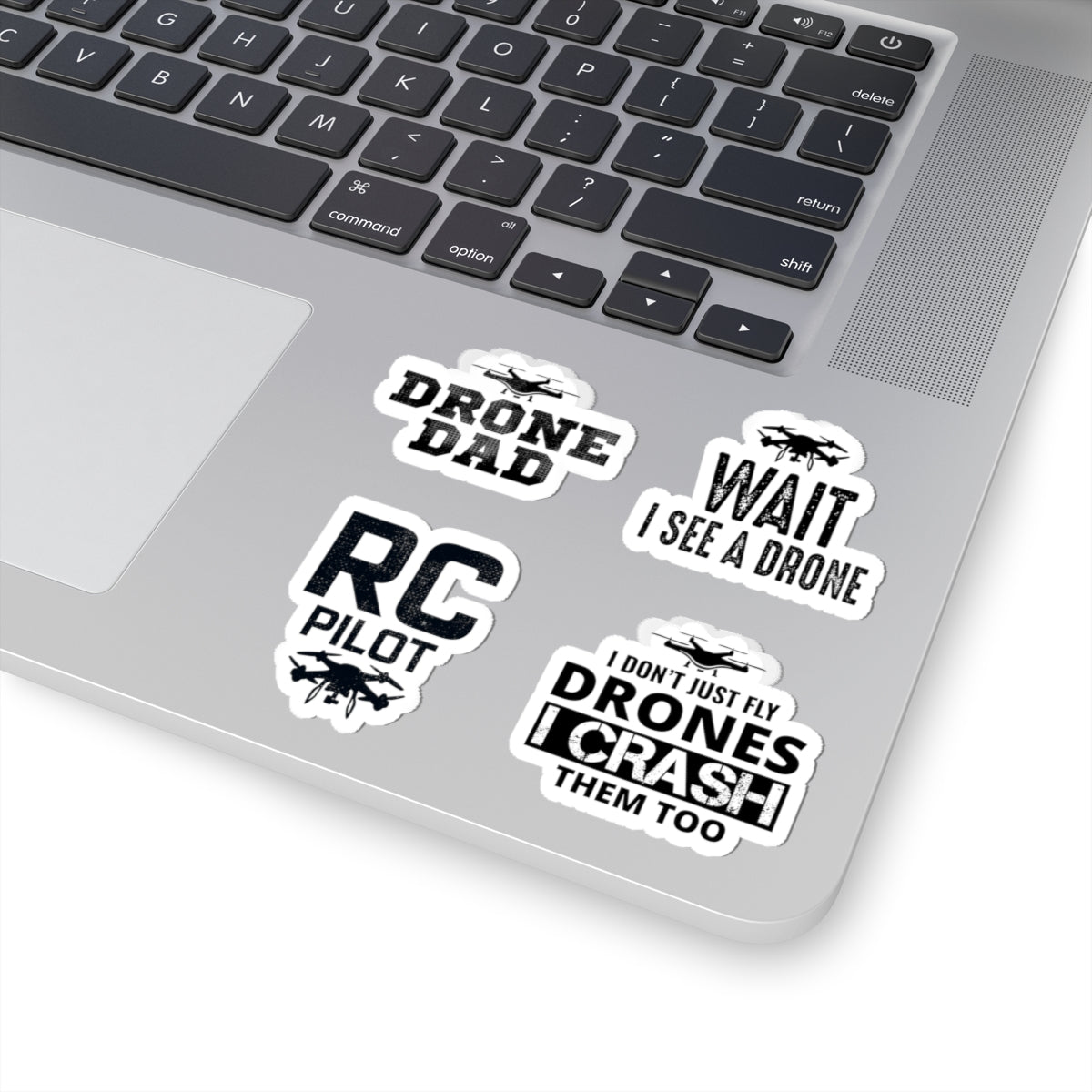 Drone Dad Sticker Pack – 4 PCS Funny RC Pilot Crash Humor Decals for Drone Dads FPV Hobbyists