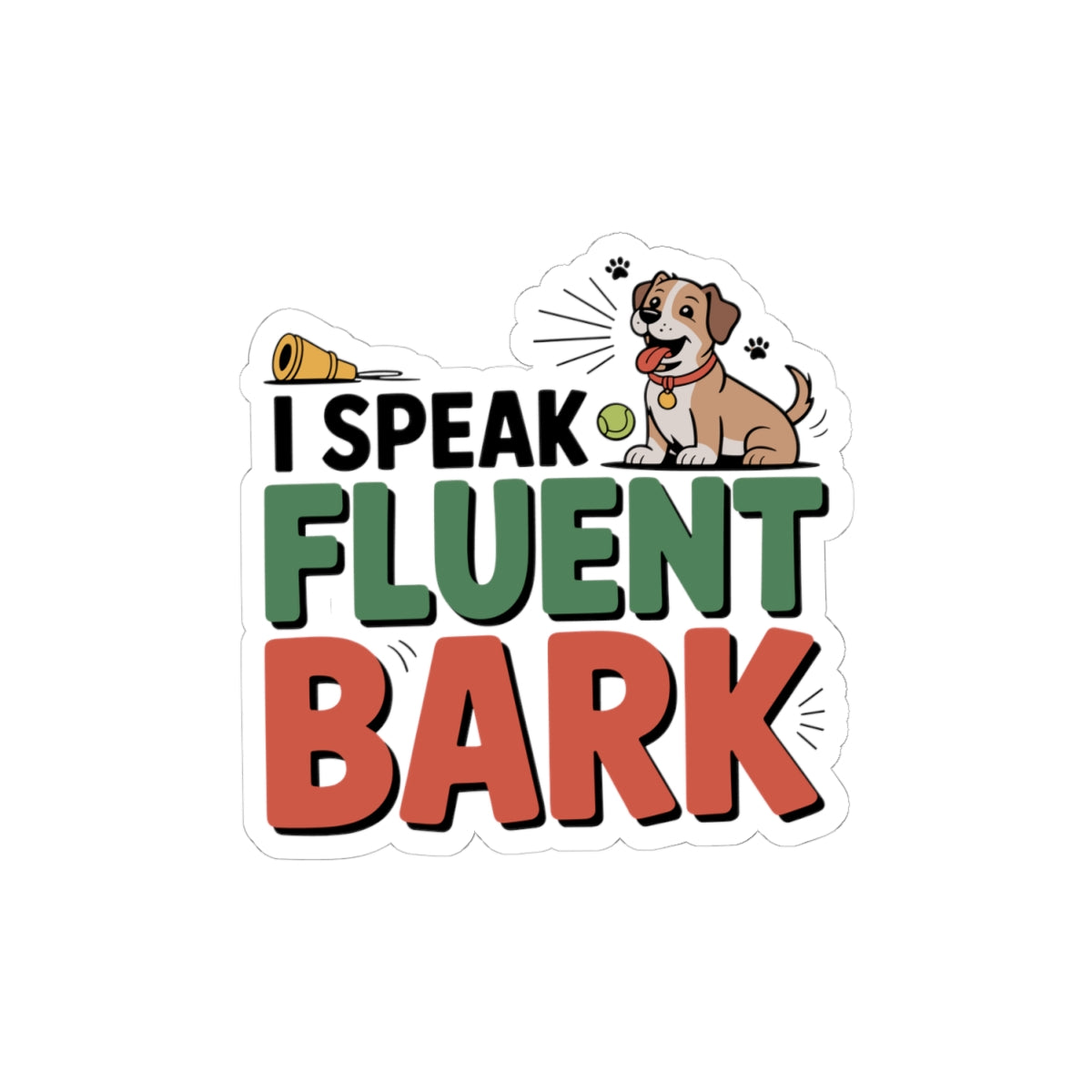 Funny Dog Training Sticker - Pet Humor Vinyl Decal for Puppy Parents Animal Lovers Canine Enthusiasts
