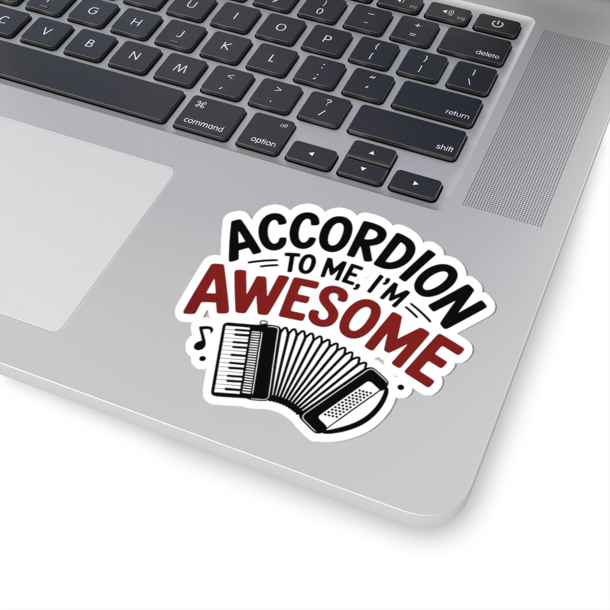 Accordion Player Sticker - Funny Musical Pun Quote Decal for Musicians, Polka Band Members, Folk Music Lovers