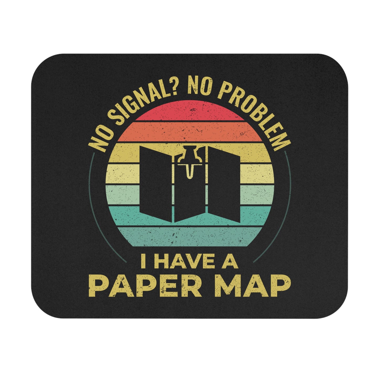 Paper Map Outdoor Mouse Pad - Off-Grid Navigation Non-Slip Rubber Base for Hikers & Preppers