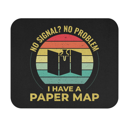 Paper Map Outdoor Mouse Pad - Off-Grid Navigation Non-Slip Rubber Base for Hikers & Preppers