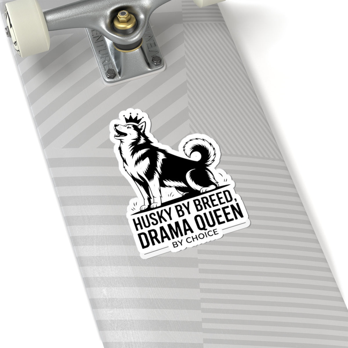 Dramatic Husky Sticker - Sassy Dog Vinyl Decal for Husky Lovers & Pet Owners