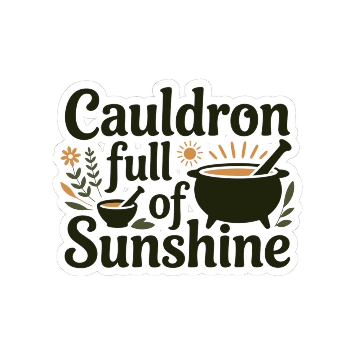 Herbalist Magic Sticker - Solar Infusions Vinyl Decal for Herbalists, Light Workers