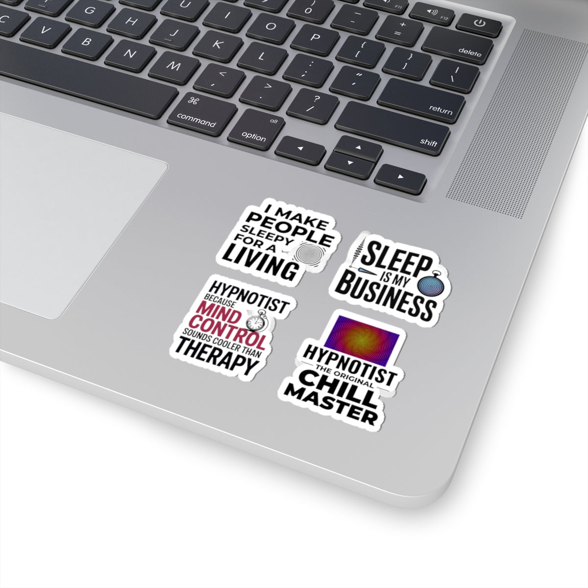 Hypnotist Sticker Pack – 4 PCS Funny Mind Control Humor Decals for Hypnotists Hypnotherapy Professionals