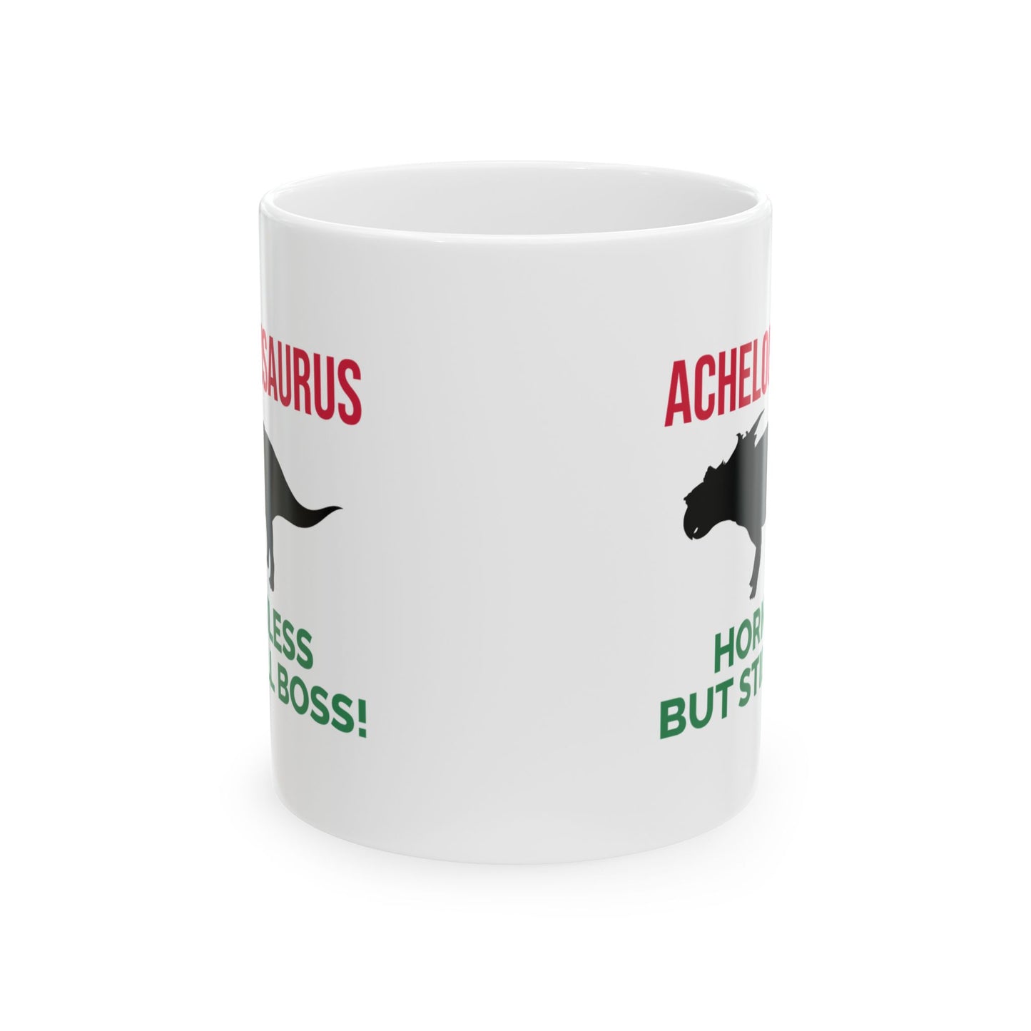 Dinosaur Fossil Mug - Achelousaurus, Boss - Dino Humor Gift