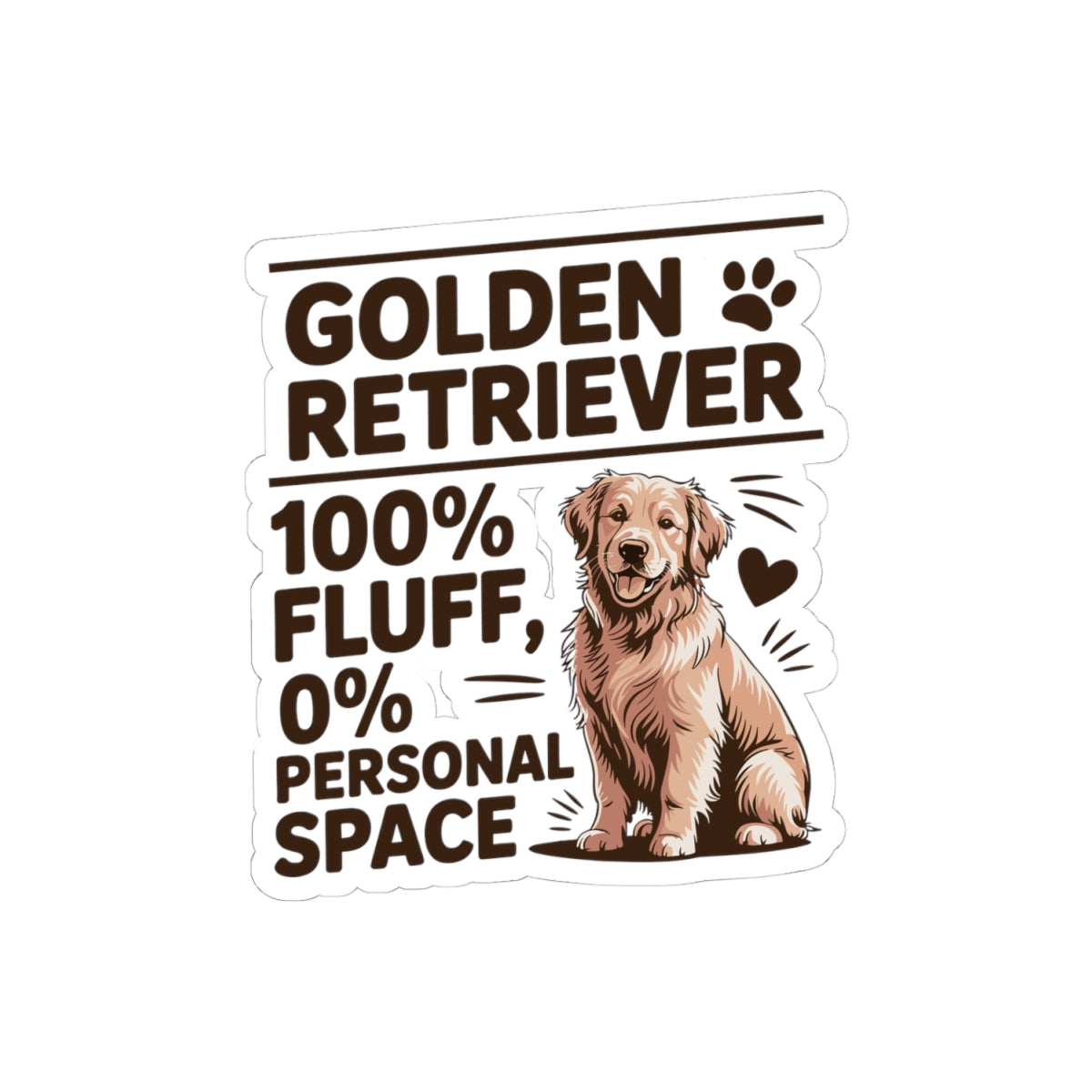 Golden Retriever Dog Sticker - Funny Pet Lover Vinyl Decal for Dog Owners Veterinarians Pet Enthusiasts