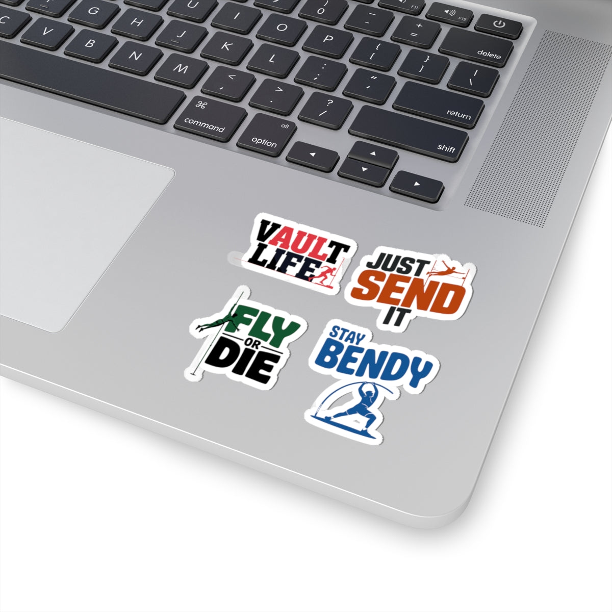 Pole Vault Sticker Pack – 4 PCS Bold Mixed Sport Attitude Decal Set for Track & Field Athletes Vaulters
