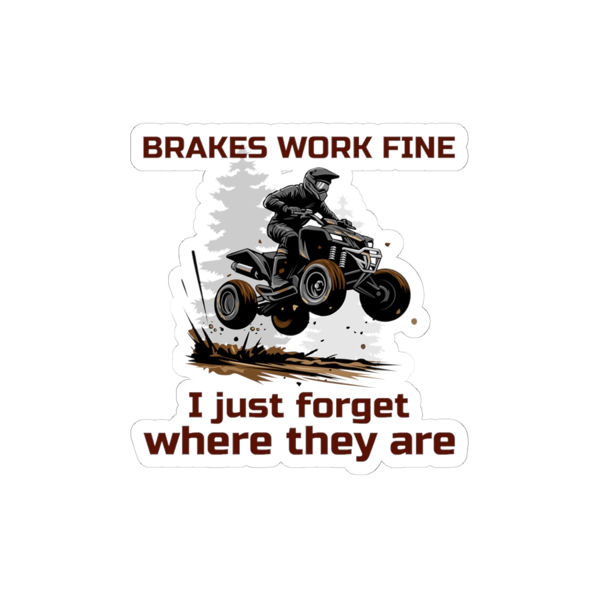 ATV Sticker Vinyl Quad Bike Motocross Racing | Off-Road Dirt Rider Decal for Extreme ATV Enthusiasts