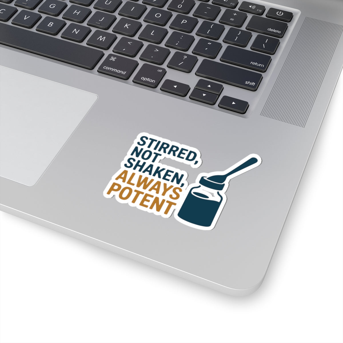 Homeopathy Preparation Sticker - Stirred Not Shaken Vinyl Decal for Homeopaths, Remedy Makers