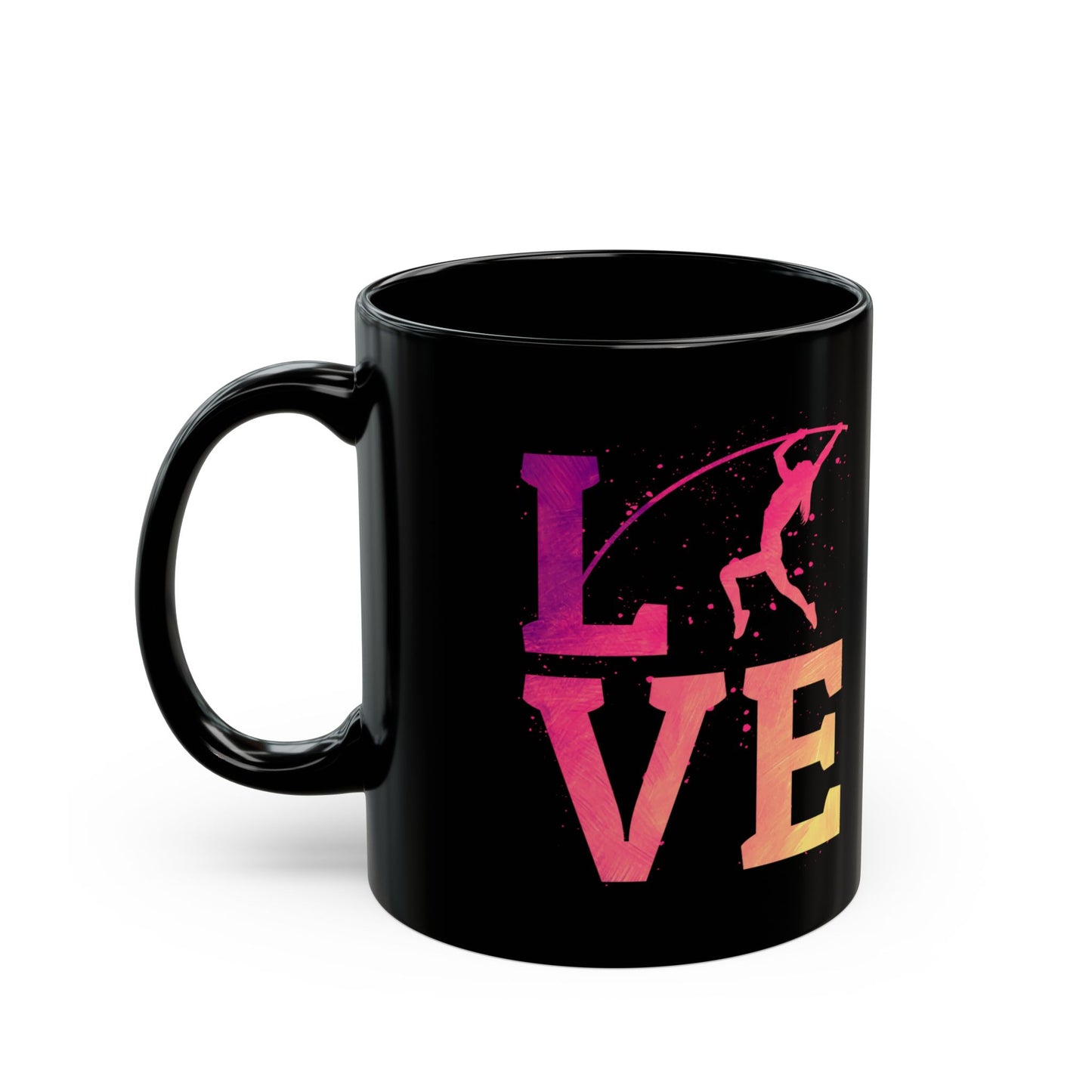Pole Vault Mug Black – Gift for Vaulter Athletes Track Coaches Sports Fans 11oz