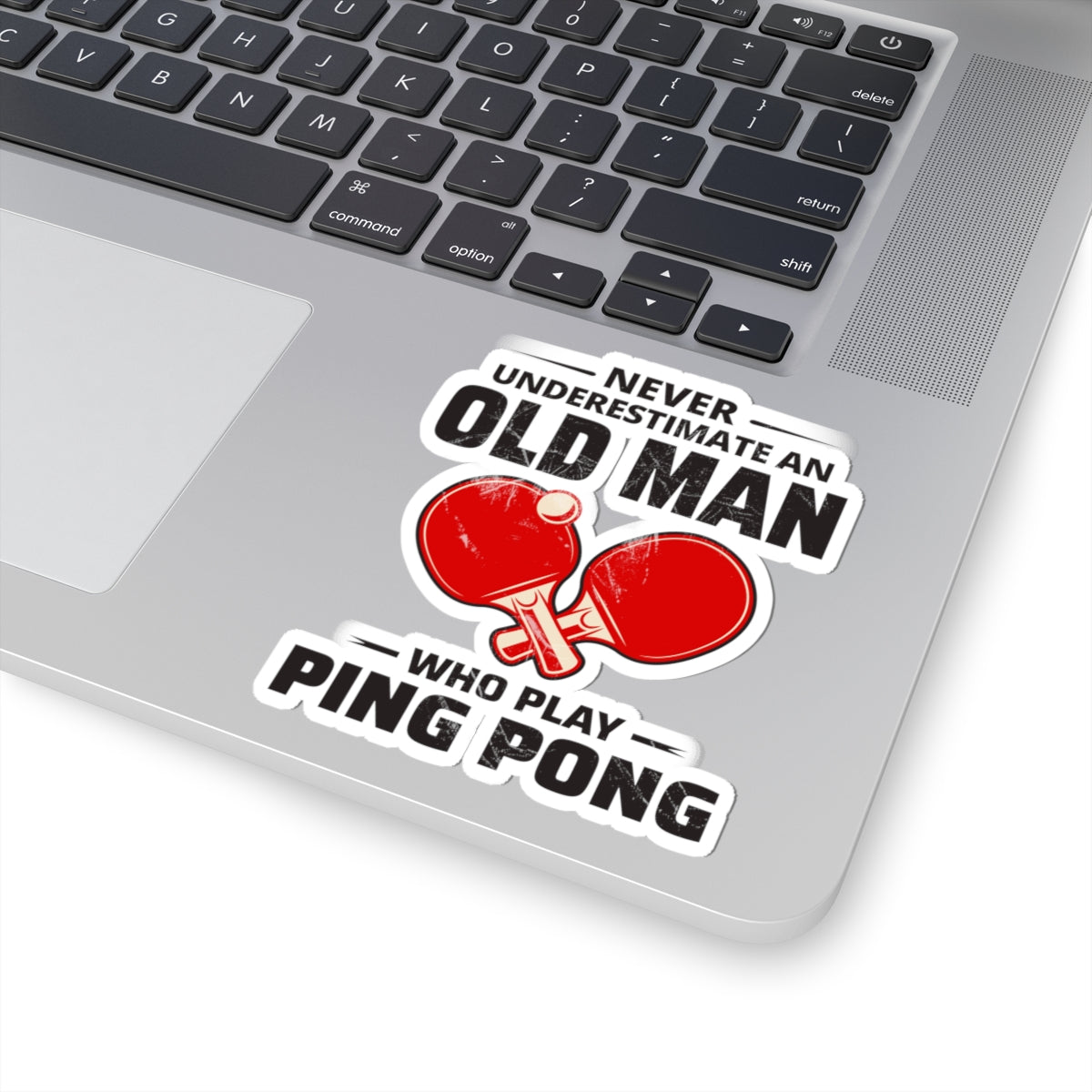 Vintage Ping Pong Sticker - Motivational Table Tennis Decal for Senior Players Coaches