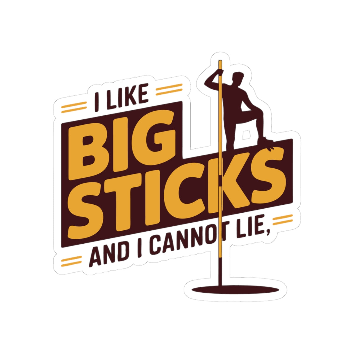 Pole Vault Sticker – Funny Pop Culture Humor Graphic Decal for Track and Field Athletes, Competitive Vaulters & Sport Fans