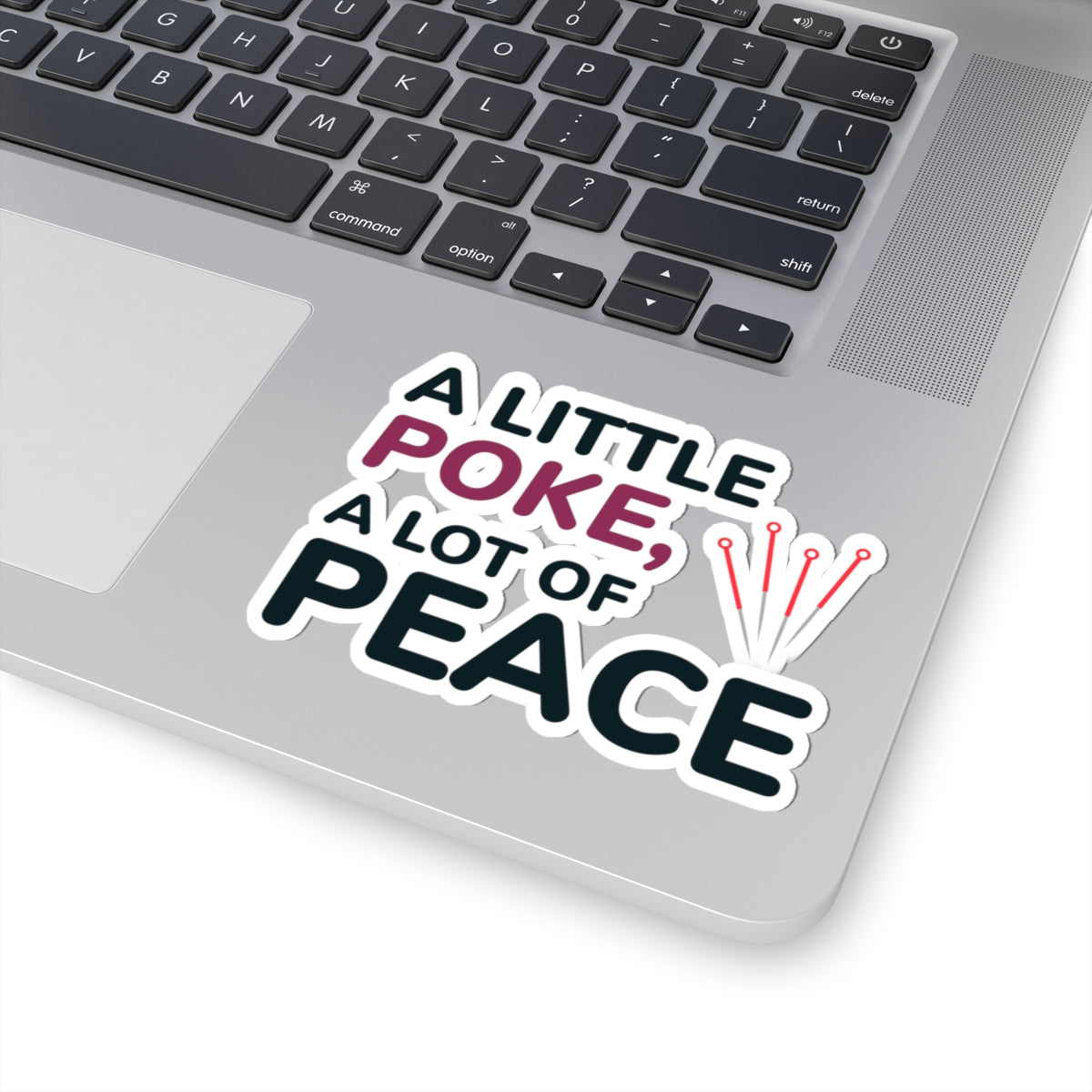 Acupuncture Peace Sticker - Gentle Poke Vinyl Decal for Acupuncturists, TCM Practitioners