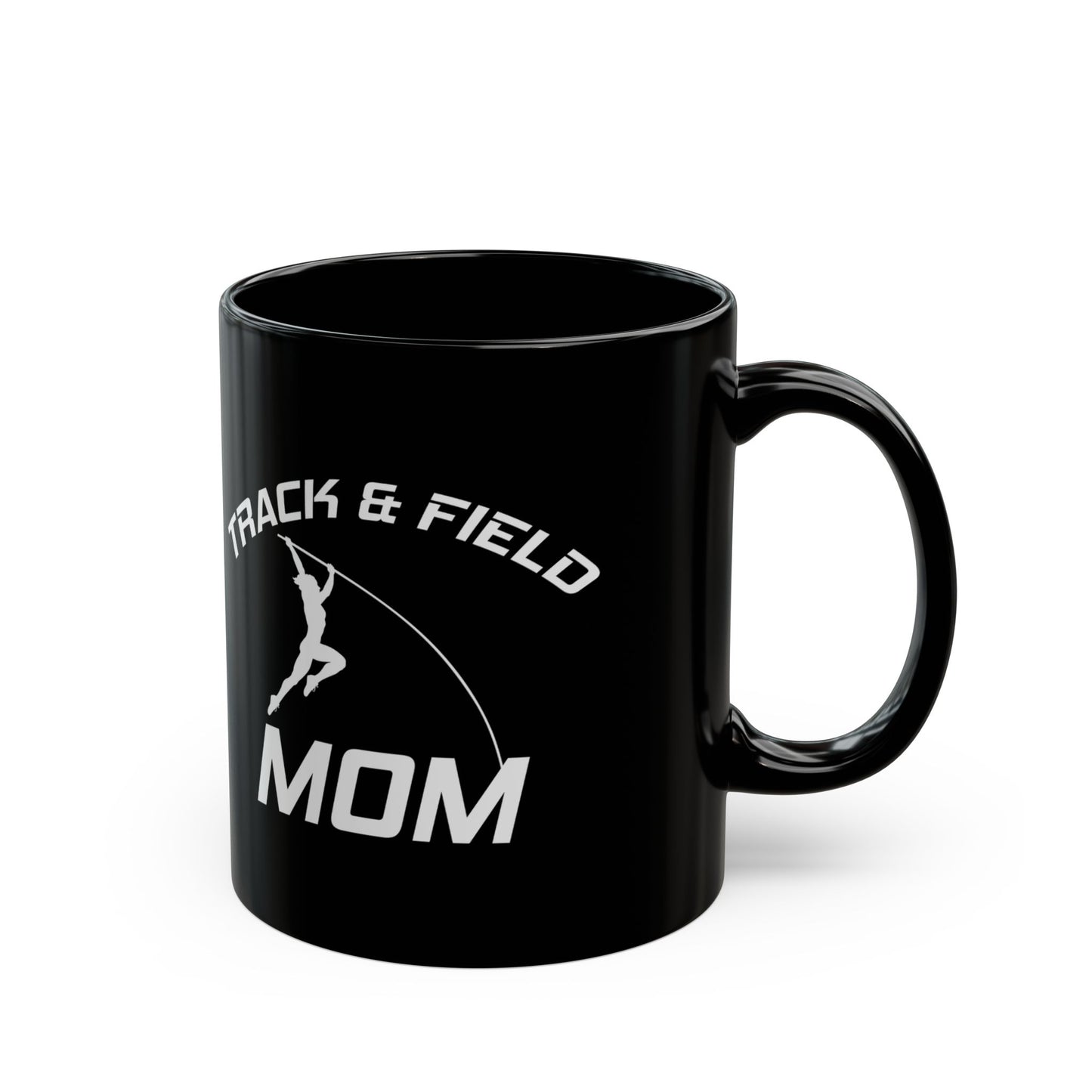 Pole Vault Mug Black – Track and Field Mom Gift for Supportive Athlete Parents, Pole Vaulter Mug 11 oz