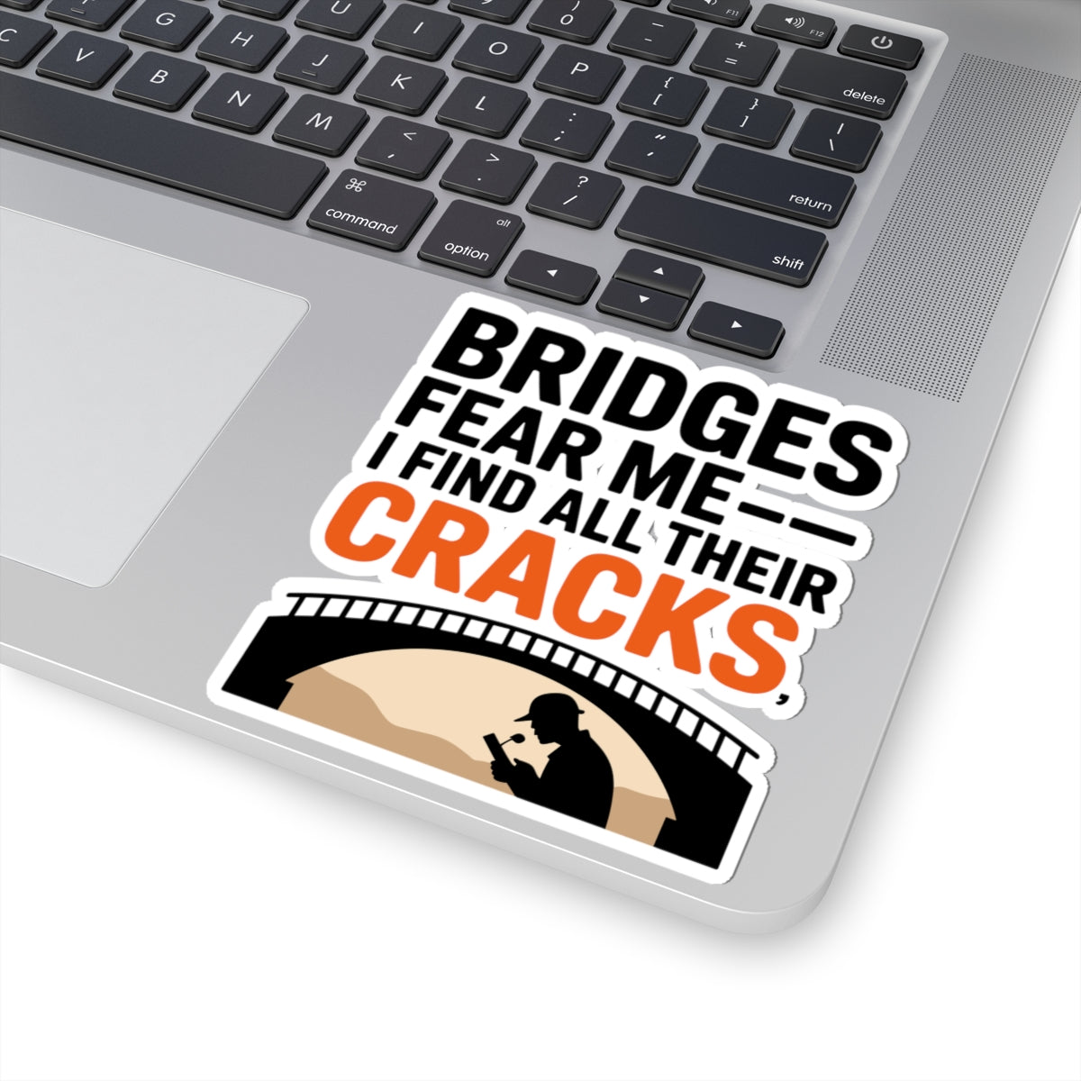 Bridge Inspection Decal - Crack Finder Vinyl Sticker for Civil Engineers & Crews