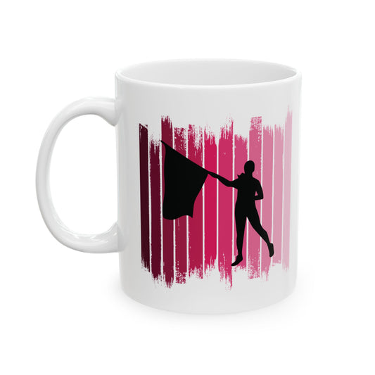 Color Guard Mug | Flag Team Performance Silhouette Art Gift