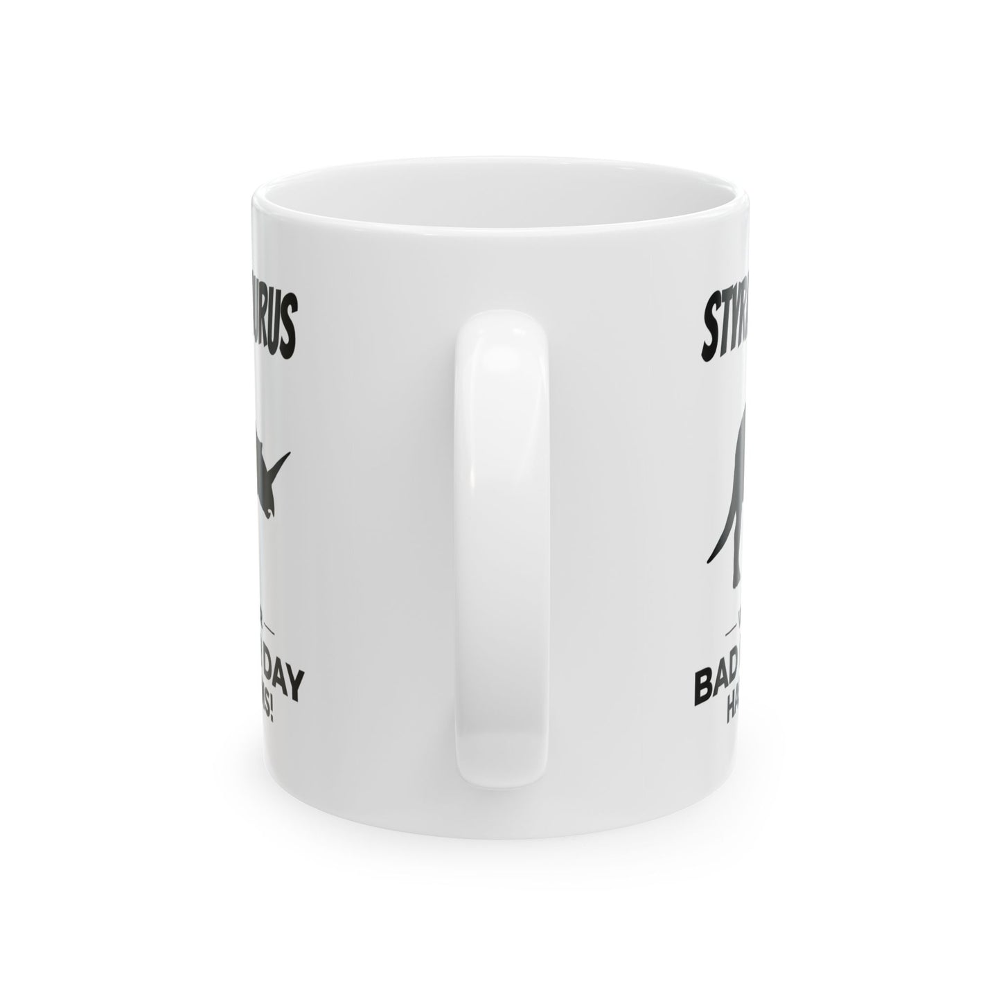 Taza con fósil de dinosaurio - Styracosaurus, cuernos - Regalo con humor sobre dinosaurios 
