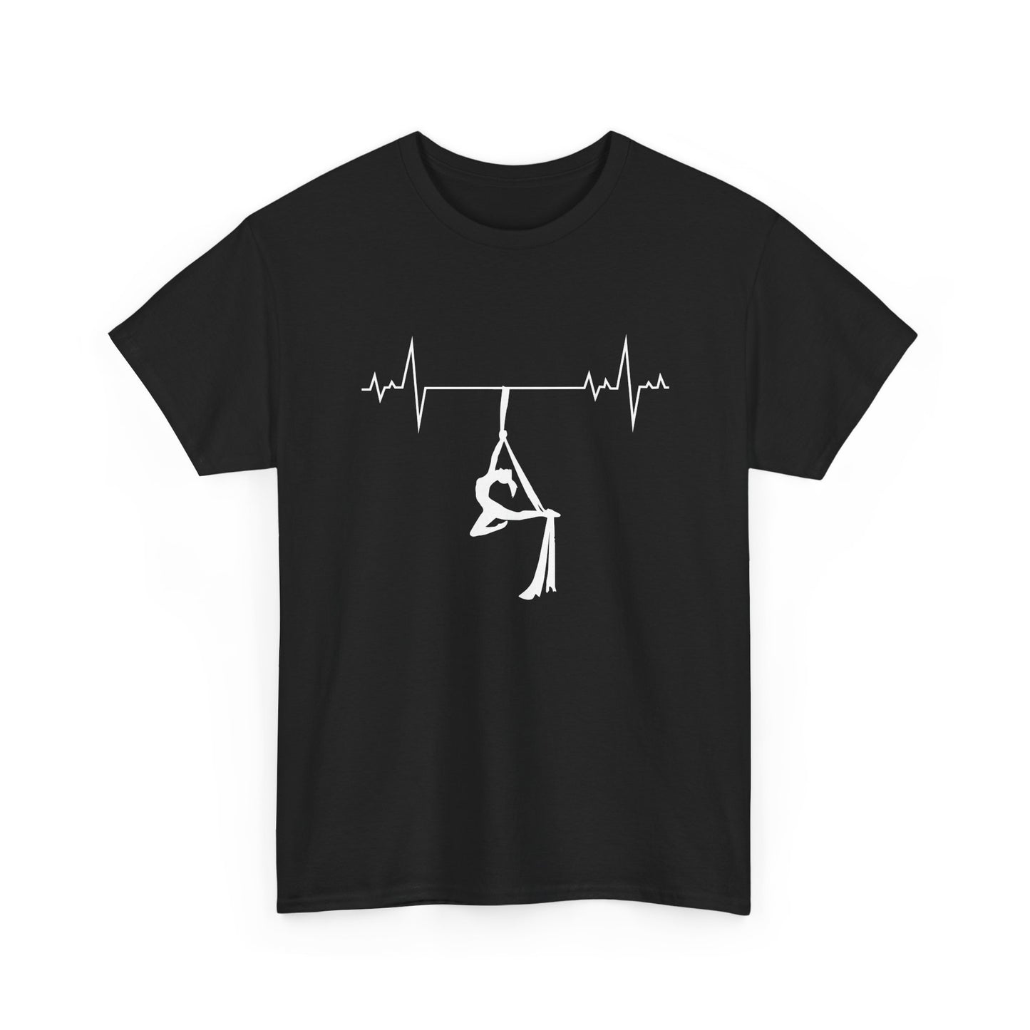 Aerial Silks T-Shirt – Heartbeat Lifeline Style Graphic for Aerialists Dancers