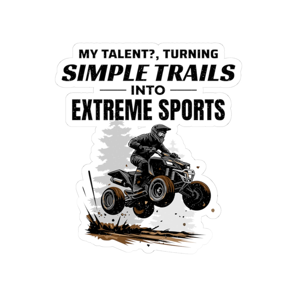 ATV Sticker Vinyl Quad Bike Motocross Racing | Off-Road Dirt Jump Decal for Extreme Riders