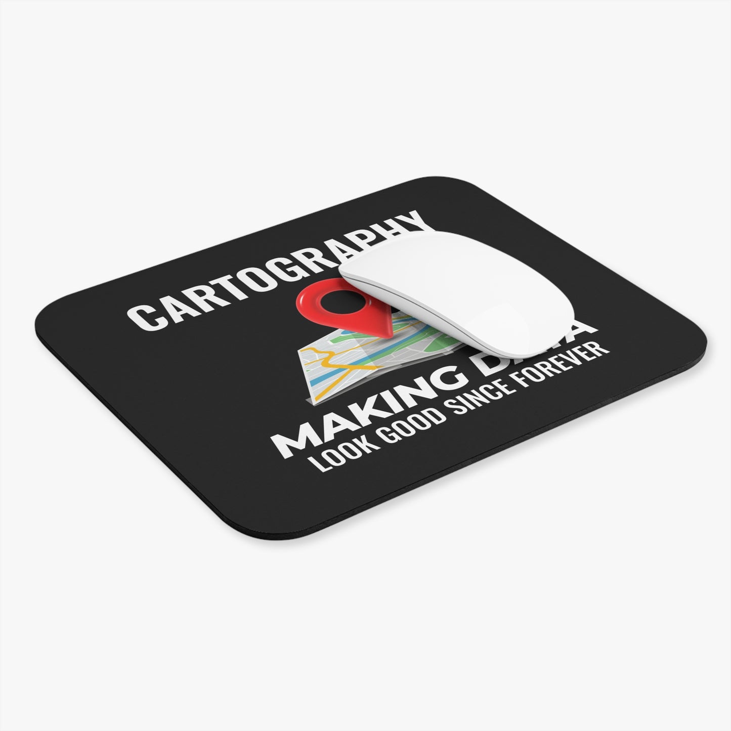 Humorous Cartography Mouse Pad - Data Visualization Non-Slip Rubber Base for Mappers & Geographers