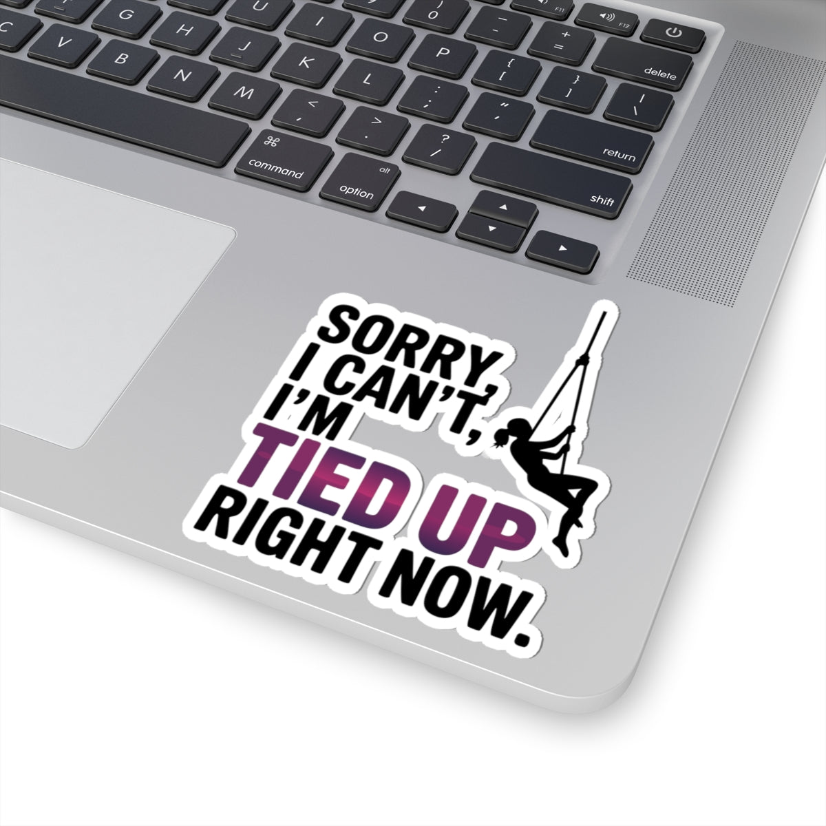 Aerial Silk Sticker – Funny Tied Up Quote Decal for Aerialists Silk Climb Performers and Circus Arts Athletes