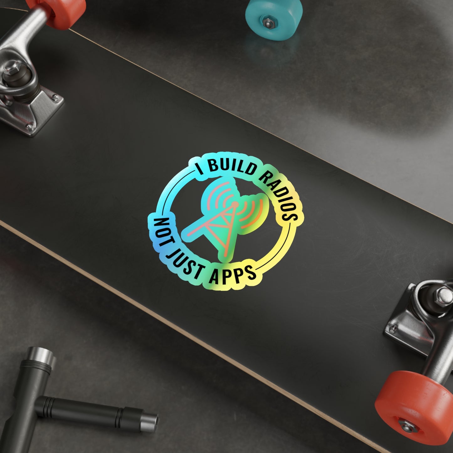 Ham Radio Morse Code Sticker - DXing Holographic Decal