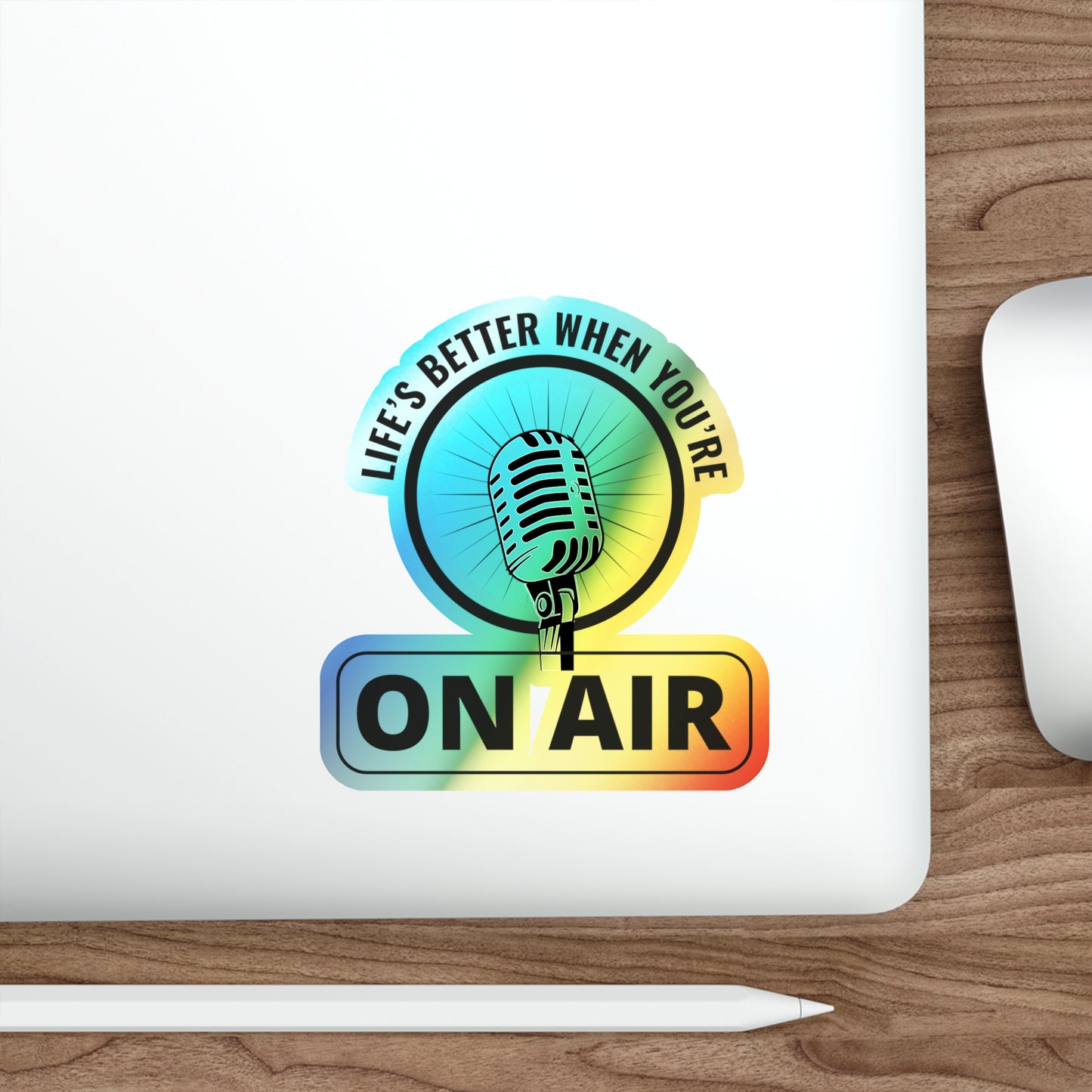 Amateur Ham Radio Operator Stickers Holographic Vinyl Decal - On-Air Lifestyle & Radio Enthusiasts
