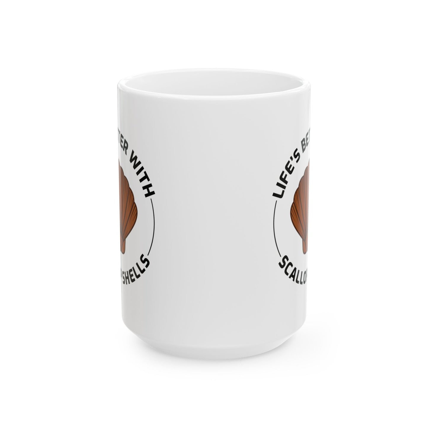 Scallop Shell Mug, Ocean Lover, Beach Life Gift
