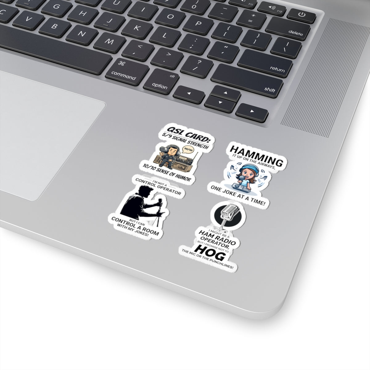 Ham Radio Sticker Pack – 4 PCS Funny QSL Signal Humor Decals for Amateur Operators Airwave Comedy Fans