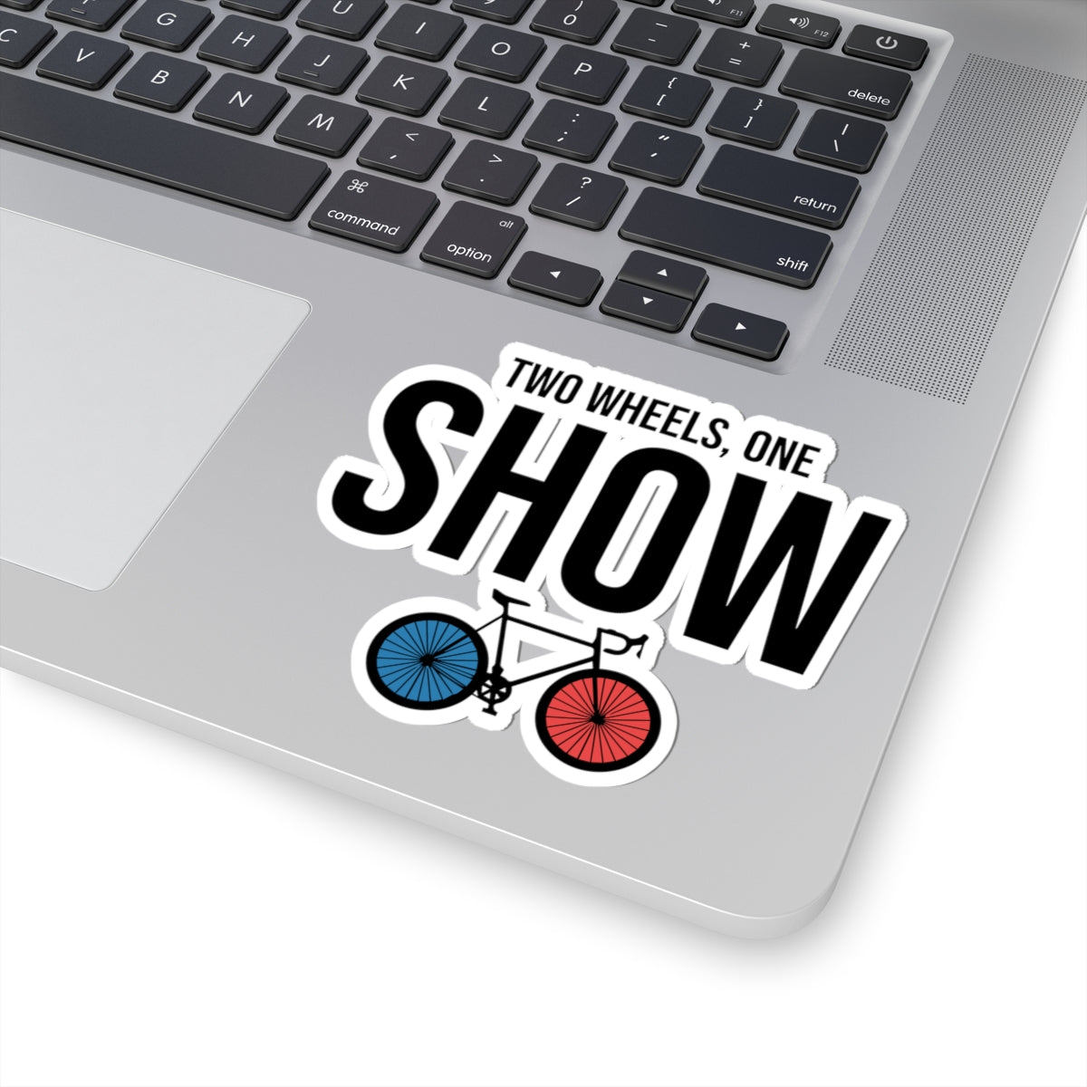 Showtime Artistic Cycling Sticker - Two Wheels One Show Bike Vinyl Decal for Rhythmic Gymnastic Performers, Fans, Coach