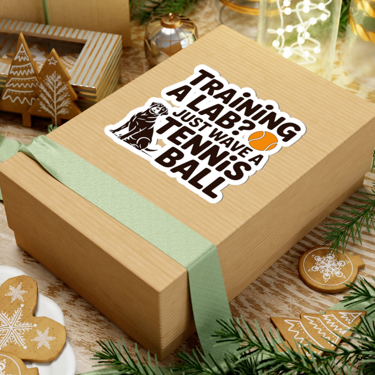 Funny Labrador Dog Sticker - Training A Lab Tennis Ball Vinyl Decal for Pet Owners Dog Lovers Trainers