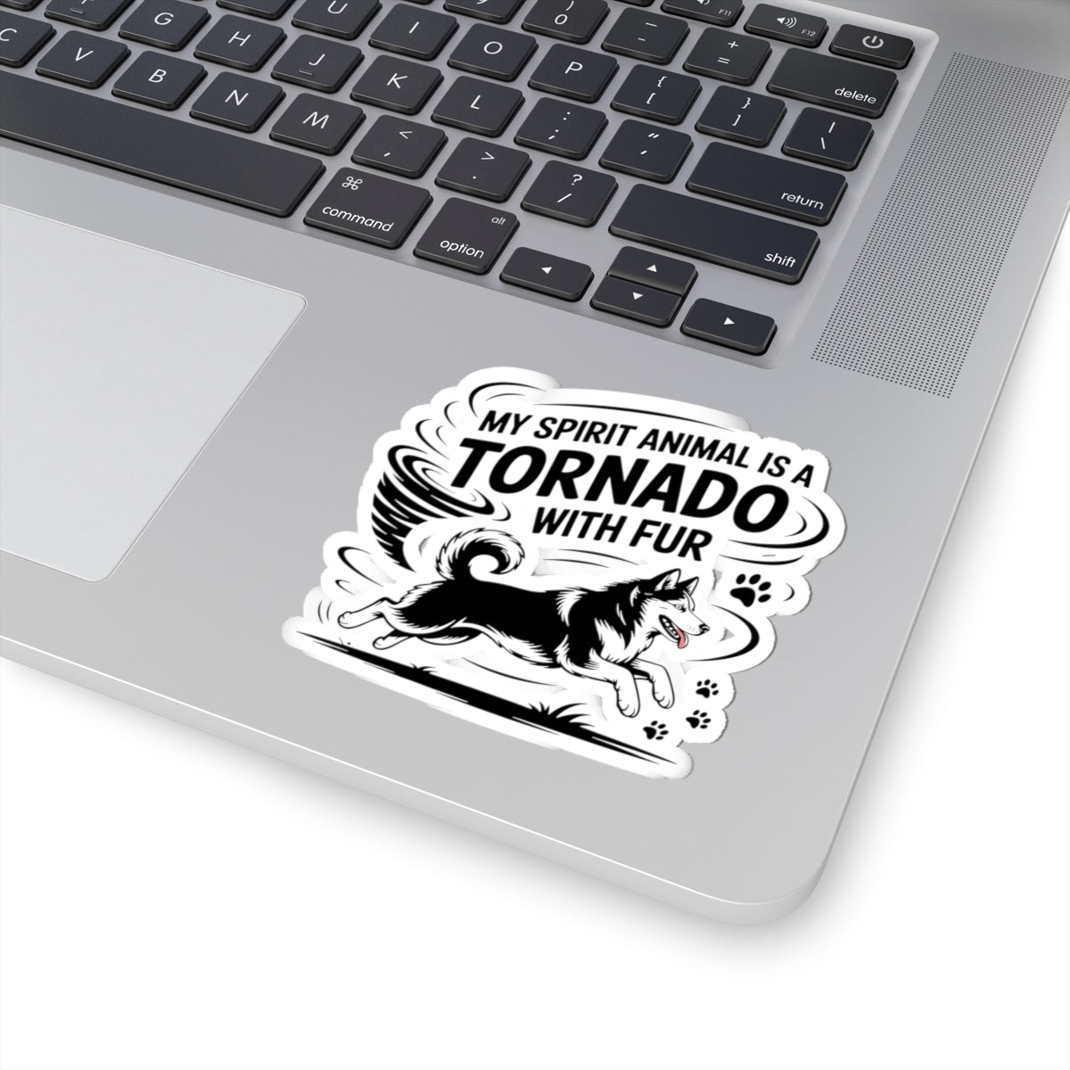 Tornado Husky Sticker - Furry Chaos Vinyl Decal for Siberian Dog Lovers
