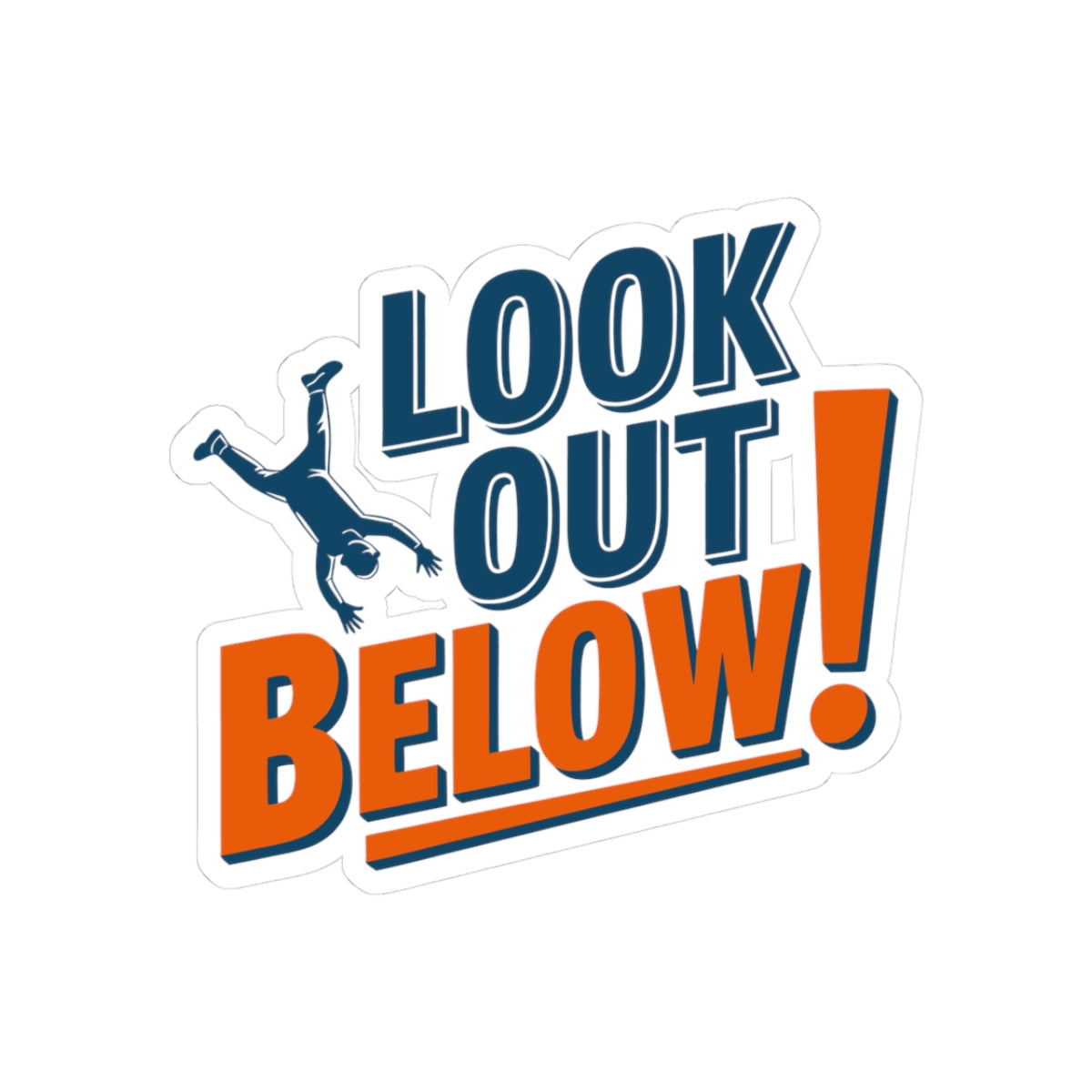 BASE Jumping Sticker – Funny Freefall Warning Decal for Extreme Sports Fans Adrenaline Junkies