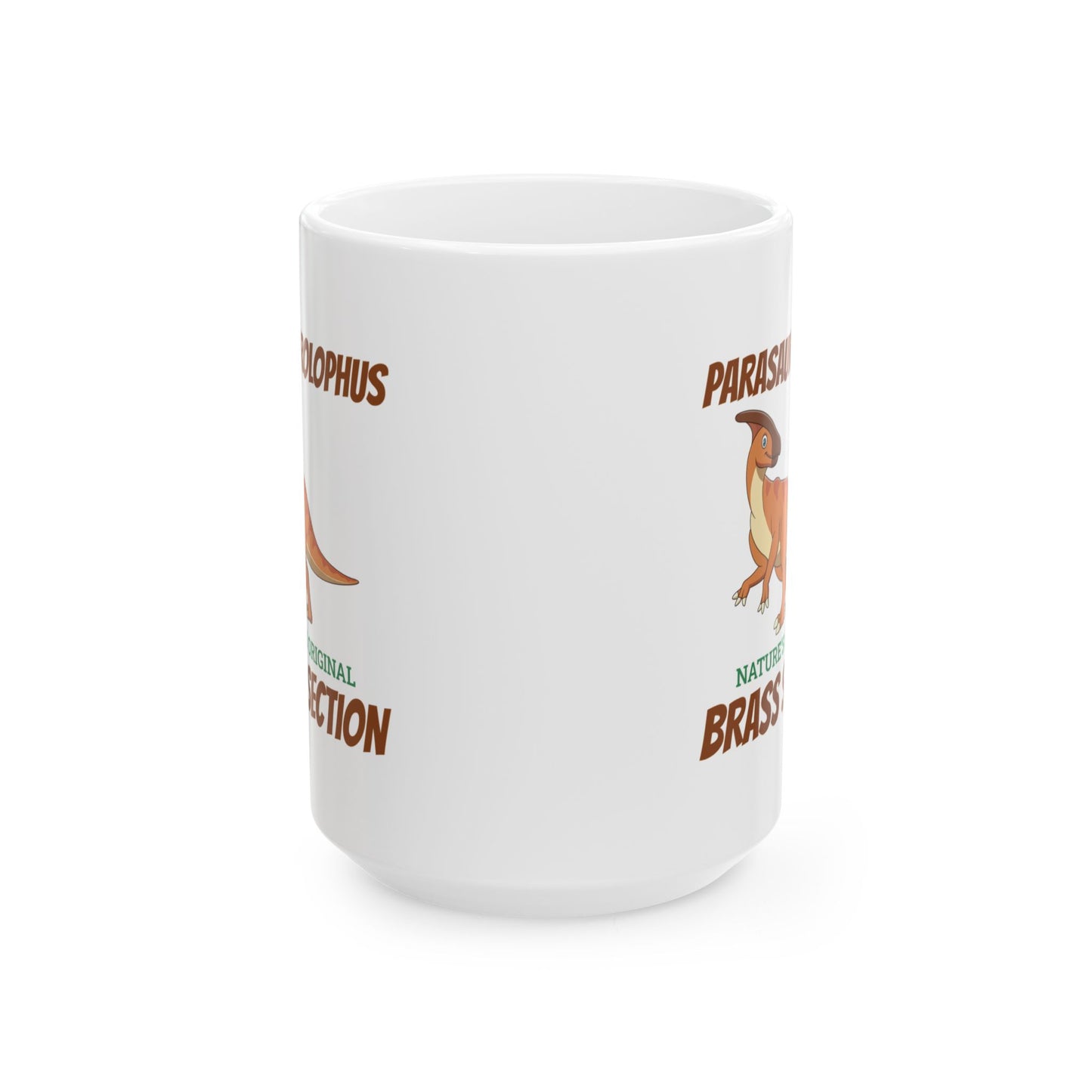Dinosaur Fossil Mug Parasaurolophus Crest Design for Paleontology Fans