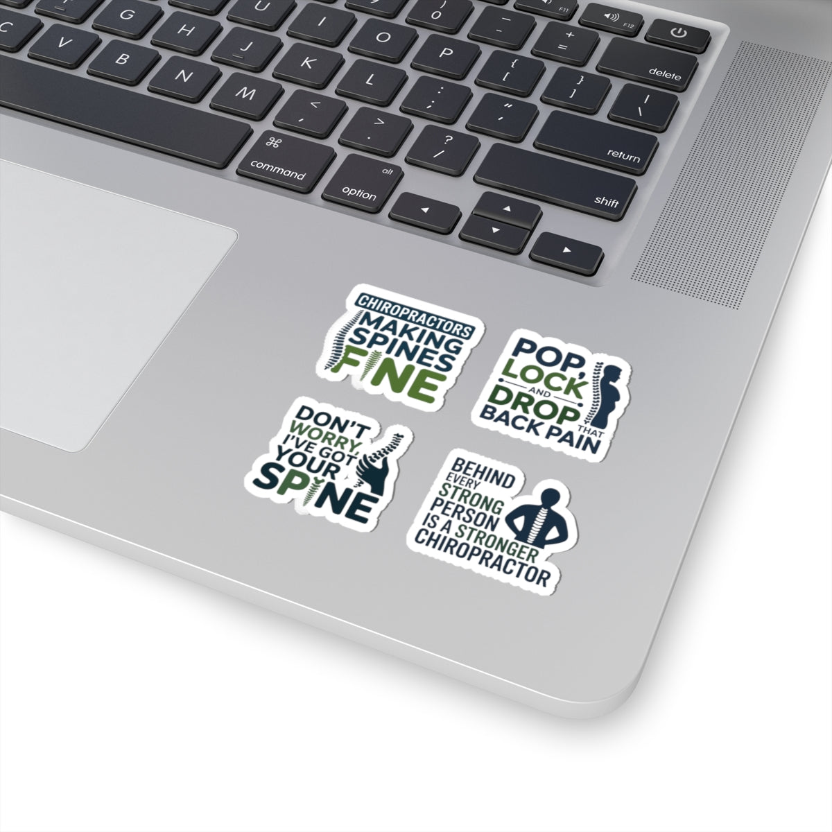 Chiropractor Sticker Pack – 4 PCS Funny Spine Fine Decals for Chiropractic Doctors Back Pain Specialists