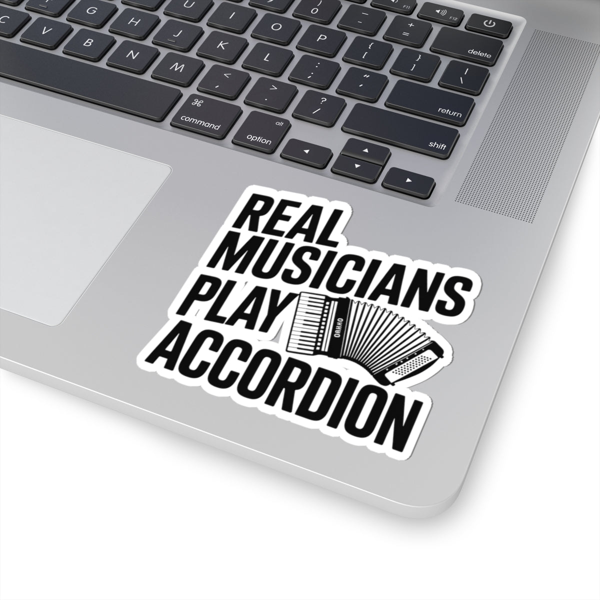Accordion Player Sticker – Real Musicians Proud Decal for Squeezebox Lovers, Polka Band Members